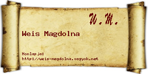 Weis Magdolna névjegykártya